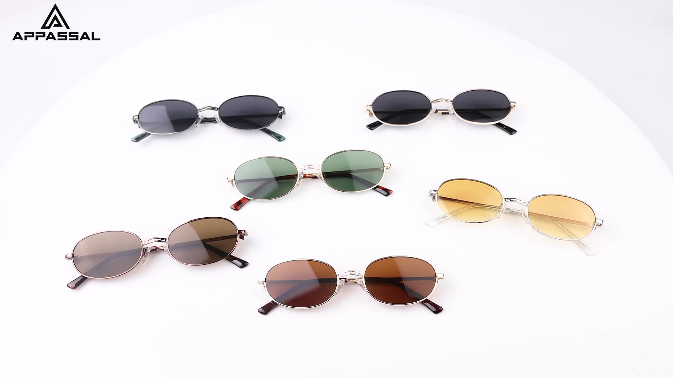 Amazon.com: Appassal Retro Oval Sunglasses for Women Men Trendy